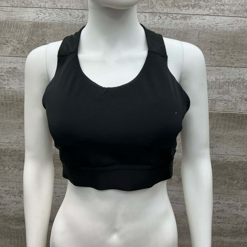 Offline by Aerie Stretch Medium Support Mesh Back Sports Bra Black XL